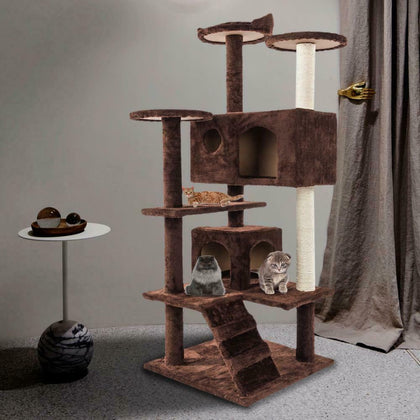 Cat Kitten Tree Floor to Ceiling High Scratching Post Tower Activity Centre