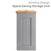 Bathroom Tidy Box Grey Bamboo Toilet Roll Cleaning Bottle Storage Unit Christow