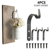 4PCS Garden Hanging Wall Brackets Outdoor Basket Plant Pot Hanger Hooks Decor