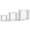Set Of 3 Cube Shelf Square Wall Floating Shelves Decor Display Unit Storage Wood
