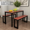 Wooden Dining Table and Chairs Set 2 Bench Kitchen Furniture Activity Desk Kid