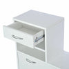 Entryway Organizer Shoe Storage Space Saving Mirror Chest Wardrobe Drawer White