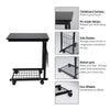 Adjustable Laptop Desk Portable Computer Table Study Tray Storage Shelf Metal