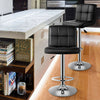 2×Bar Stools Leather Chairs Breakfast Chairs Swivel Gas Lift Kitchen Cushioned