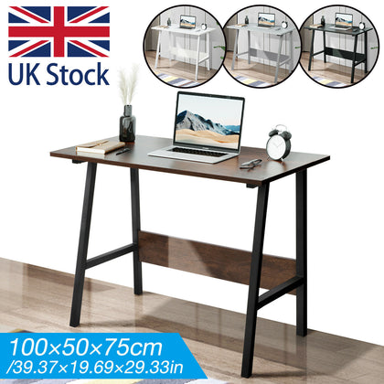 100CM Computer Desk Study Writing Table Ladder Metal Frame Workstation 4 Colour