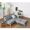 2 Seater Corner Sofa Bed Armchair Recliner Sofabed with Footstool Furniture