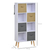 Freestanding 8 Cube Storage Cabinet Unit w/ 4 Drawers Bookcase Display Shelves