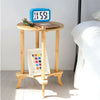 Small Round Coffee Table Wooden Sofa Side Table Bedside Storage Shelf Nightstand