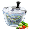 Glass Bowl Salad Spinner 4.75Qt Large Vegetable Dryer Washer BPA-Free