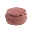 80cm Round Pouffe Ottoman Coffee Tea Table Velvet Padded Storage Stool Box Home