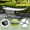 Swinging Hammock with Steel Stand Frame Garden Camping Outdoor Patio White UK