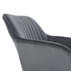 1x Kitchen Dining Chair Living Room Corner Chair with Velvet Steel Legs