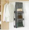Hanging Handbag Organizer 6 Pockets Shelf Bag Storage Holder Wardrobe Closets