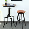 Vintage Bar Stool Metal Wooden Industrial Retro Seat Kitchen Pub Counter