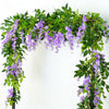 Outdoor Home Trailing Flower 7FT Artificial Wisteria Vine Garland Plants Hanging