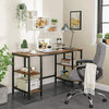 Industrial Computer Desk Large Vintage Workstation Rustic Metal Writing Table