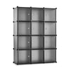Mondeer 12 Cube Plastic Wardrobe Clothes Organizer Storage Cabinet Closet Grey