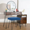 Linen/Velvet Footstool Rest Stool Chair Seat Kid Children Dressing Table Nursery