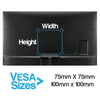 TekBox TRIPLE MONITOR MOUNT - 3 Computer Screen Stand 13-27" Display TV VESA