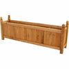 2 Pack Wooden Garden Planters Flower Plant Pot Window Box Raised Bed Rectangular