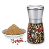 2x Salt Pepper Grinder Set Stainless Steel Glass Shaker Adjustable Mill Coarse