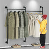 Extra Large Industrial Clothes Rail Wall Mounted 81 inch Long Home Retail Store