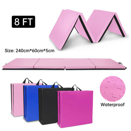 4-Folding Gymnastics Mats Yoga Mat Gym Exercise Workout Fitness Foam Mats UK