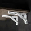 2Pcs Folding Heavy Duty Shelf Bracket Triangle Bench Mounted Table Wall Hinges