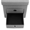 2 Drawers Storage Ottoman Foldable Fabric Bed End Sofa Make-Up Chair Kids Stools