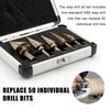 5 Pieces HSS Step Large Cone Drill Hole Cutter Bit Set Tool + Case New