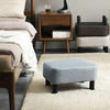 Rectangular Stool Linen Fabric Footstool Foot Rest Stool Pouffe Seat Stool