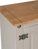 Corona Grey Wax 2 Door Small Sideboard Cupboard, Solid Mexican Pine Wooden