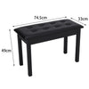 Faux Leather Black Dressing Table Stool Vanity Ottoman Storage Pouffe Bench Seat