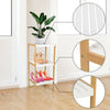 3 Tier Book Shelf Unit Bamboo Bookcase Bathroom Kitchen Storage Rack Display
