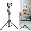 Adjustable Floor Tripod Stand Mount Tablet Holder 4 Section Poles For Ipad 12.9"