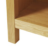 Solid Oak Small Wide Bookcase Light Solid Wooden Low 3 Book Shelf Shelving Unit
