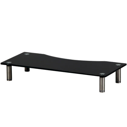 Adjustable Monitor Stand Riser For TV PC DVD Computer Desk Screen Keyboard Black