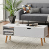 Wooden Coffee Table Lift Top Living Room Reception Table w/ Storage Compartment