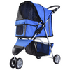 Lightweight Pet Stroller 3 Wheel Buggy Blue Folding Dog Puppy Pushchair Pram