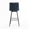 EVA VELVET BREAKFAST BAR STOOL SWIVEL PADDED SEAT METAL LEGS KITCHEN SET OF 2