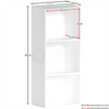 Oxford 3 Tier Cube Bookcase Display Shelving Storage Unit Wooden Stand White New