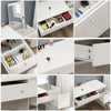 2 Drawers Flip up Mirror Storage Makeup Dressing Table Dresser Desk Furniture UK
