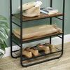 Industrial Coat Rack Vintage Tree Stand Rustic Shelf Hanger Hall Rail Shoe Bench
