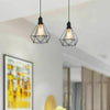 Industrial Geometric Ceiling Pendant Light Easy Fit Metal Cage Pendant Fixture