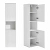 White High Tall Bathroom Cabinet Storage Furniture Unit Wall Hanged Cupboard