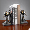 1 Pair Globe Rustic Book EndsShelf Vintage Decor Globe Statue Sculpture Bookends
