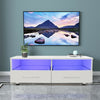 Modern TV Unit Cabinet Stand High Gloss Doors 100cm with LED Lights Drawers