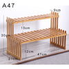 Display Plant Rack Flower Pots Storage Bamboo Shelf Succulent Cactus Garden