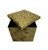 Crushed Velvet Diamante Storage Ottoman Seat Box Pouffee Foot Stool Cover Home