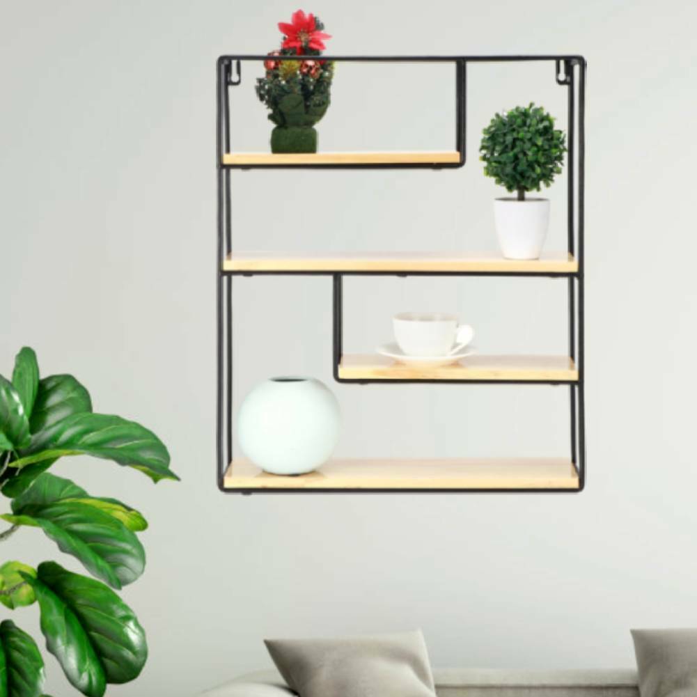 Industrial Shelf Wall Mounted Shelving Storage Bookshelf Plant Display Rack Unit